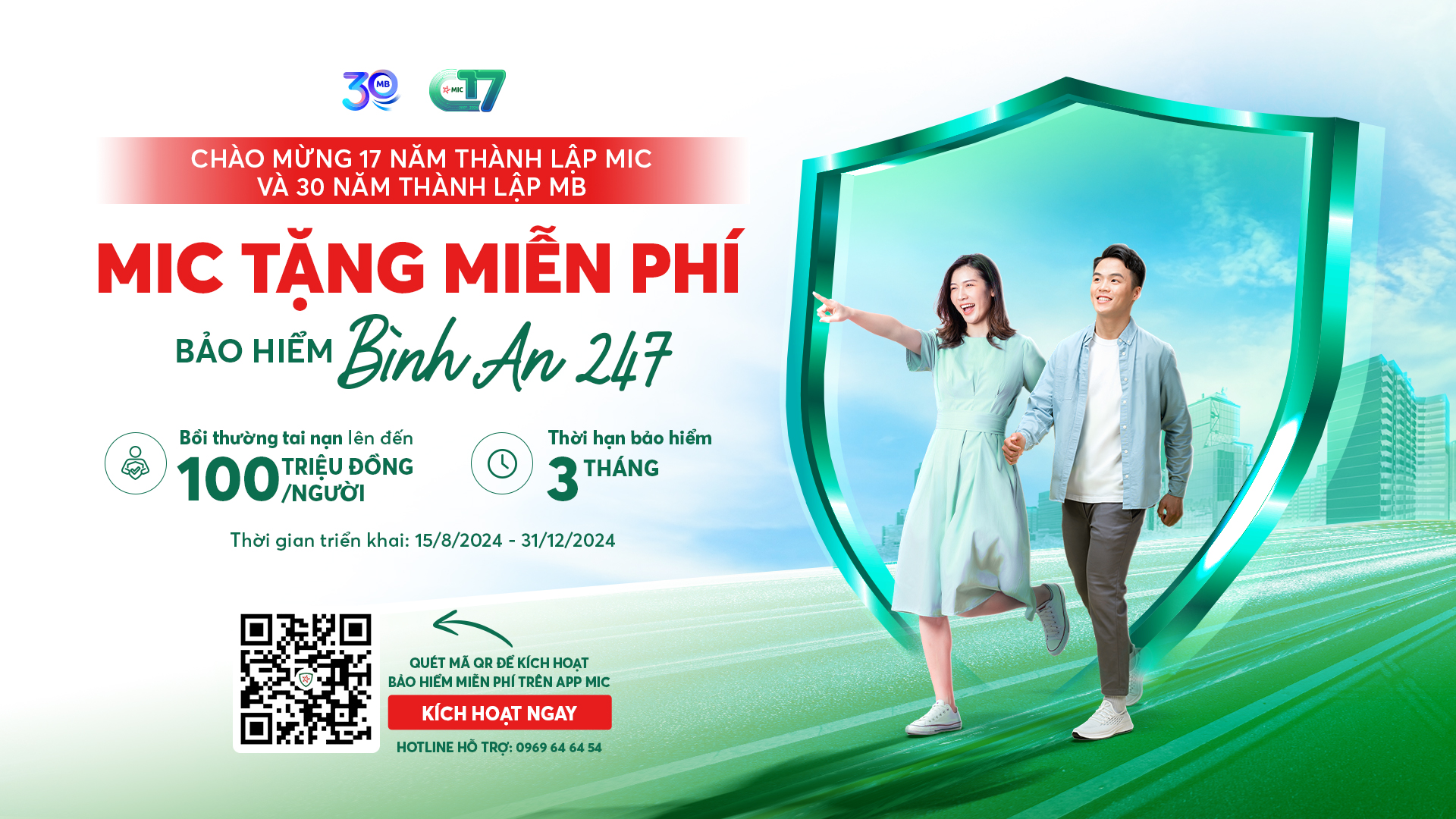 Bảo hiểm Quân đội tặng miễn phí bảo hiểm bình an 247, chung tay vì sức khỏe cộng đồng